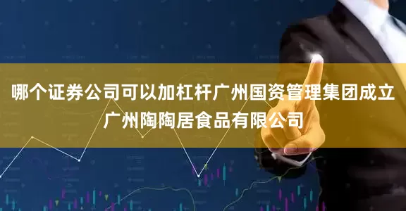 哪个证券公司可以加杠杆广州国资管理集团成立广州陶陶居食品有限公司